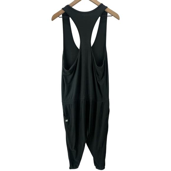 Vuori Lux Casual Racerback Tank Relaxed Crop‎ Jumpsuit Blsck Women's Size XL - Picture 5 of 11
